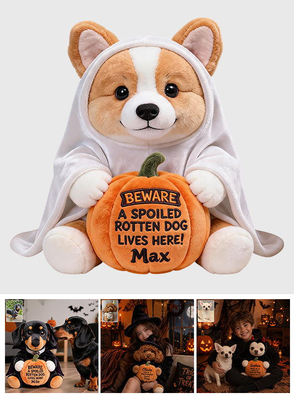 Pet Halloween - Personalized Dog Premium Faux Fur Pillow