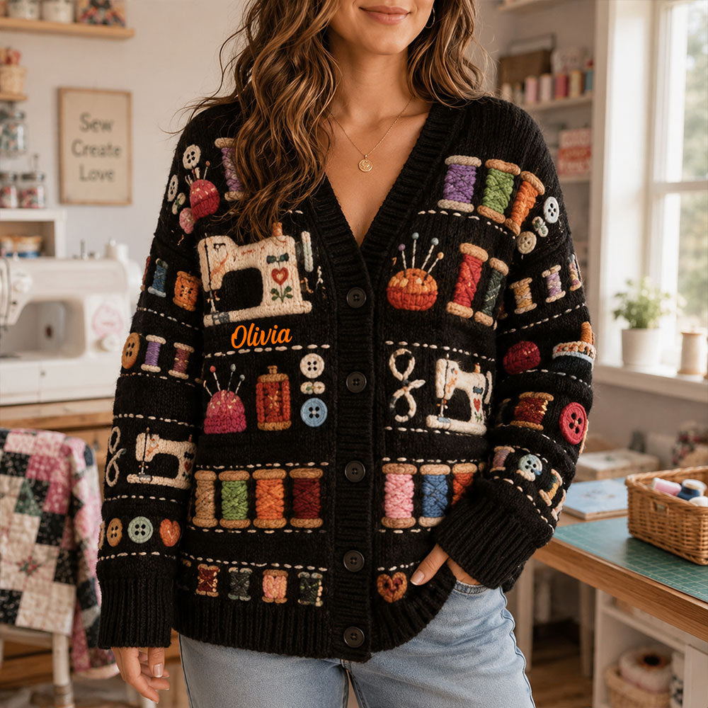 Love Sewing - Personalized Sewing Cardigan Sweater