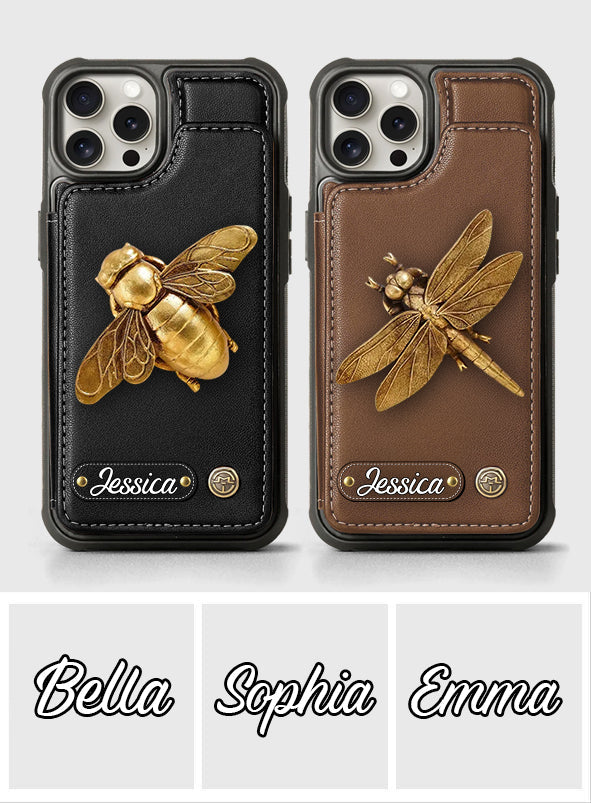 Love Garden, Beautiful Dragonfly, Butterfly, Bee, Hummingbird,... - Personalized Gardening Wallet Phone Case