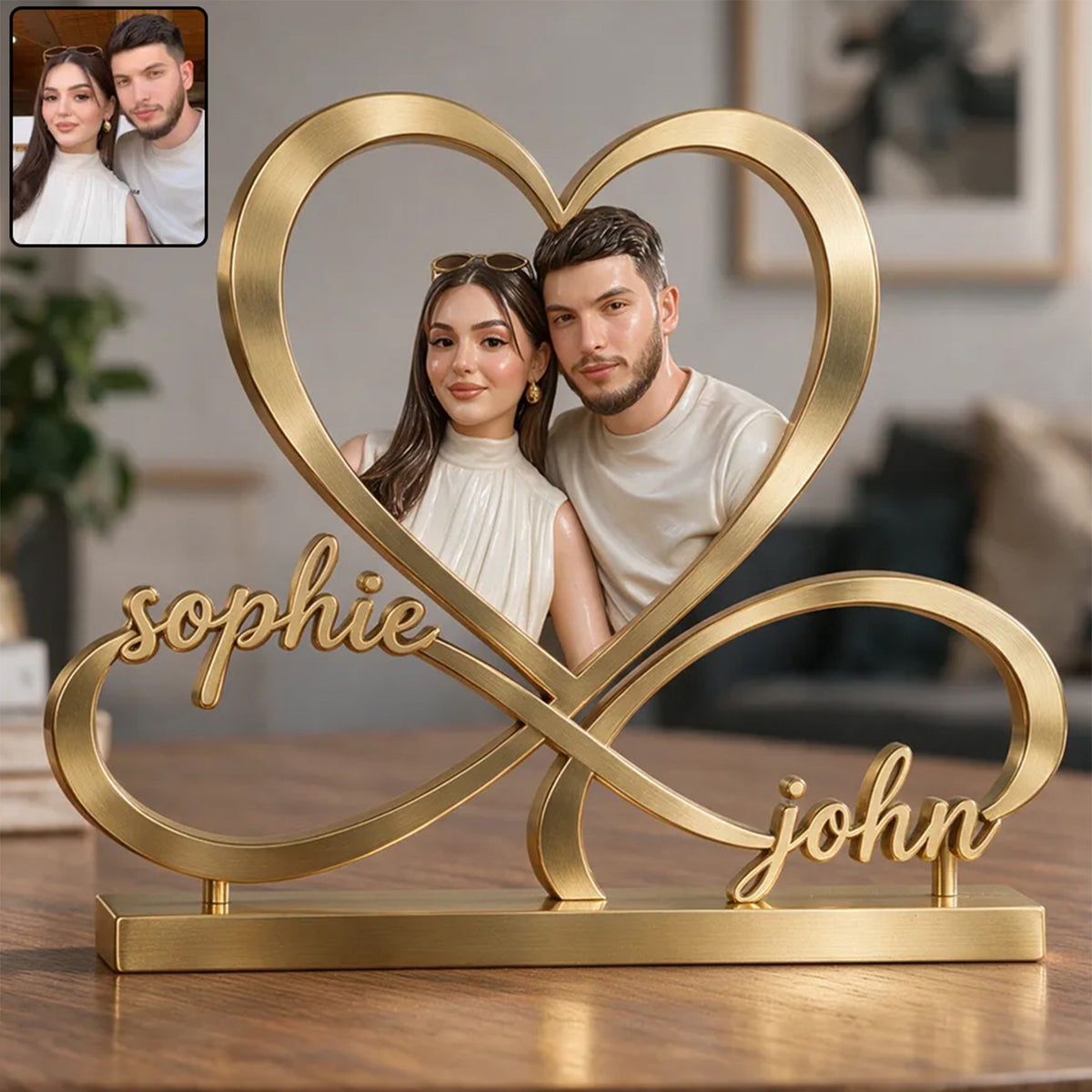 Love You Infinite - Personalized Couple 2-Side Printed Acrylic Plaque