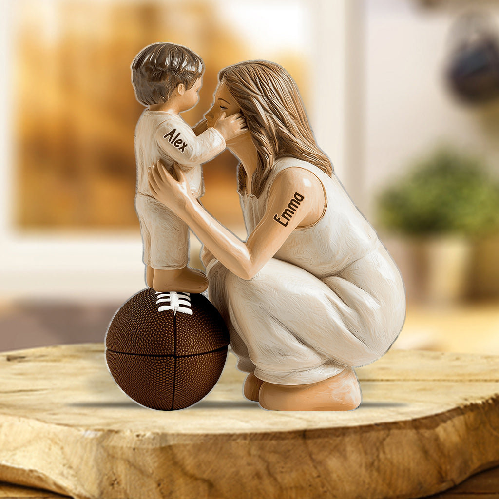 Any Sport Mom, Basketball Mom, Football Mom, Softball Mom, Baseball Mom - Personalized Basketball Custom Shaped Acrylic Plaque