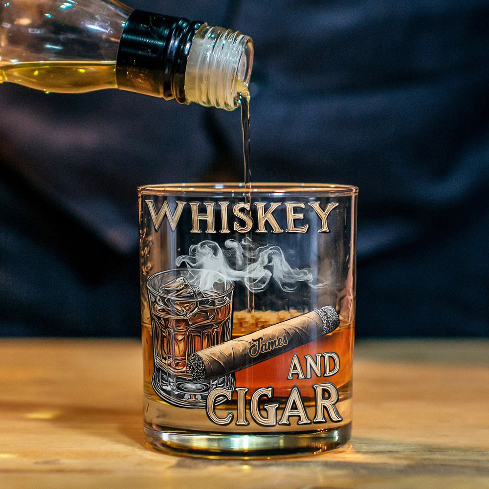 Whisky und Zigarre – Personalisiertes Whisky-Dekanter-Set