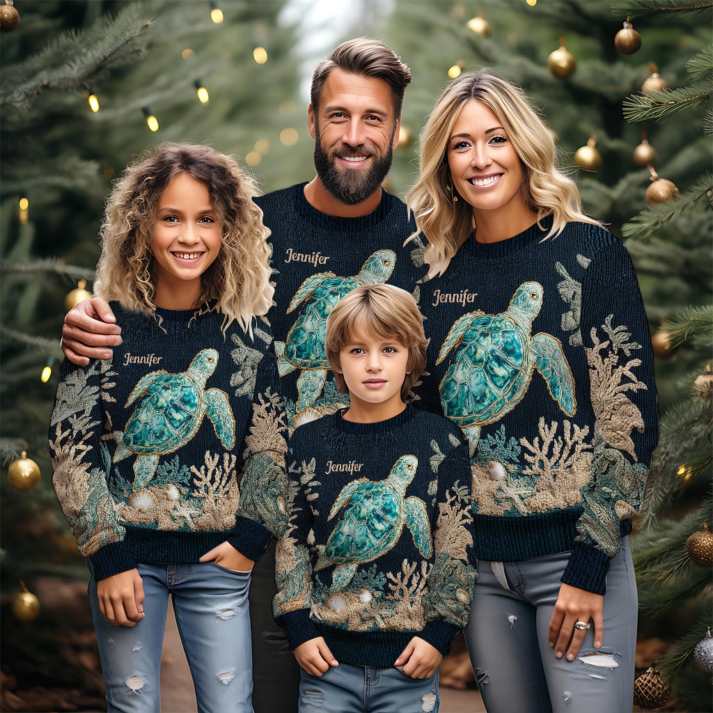 Sea Turtle - Personalized Turtle Sweater