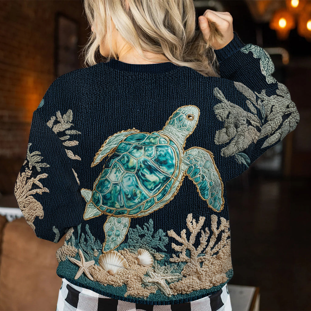 Sea Turtle - Personalized Turtle Sweater