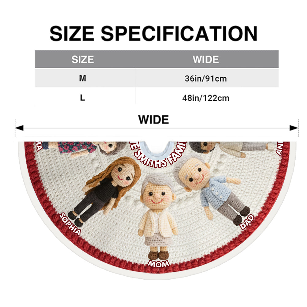 Merry Christmas 2025 - Personalized Family Tree Skirt