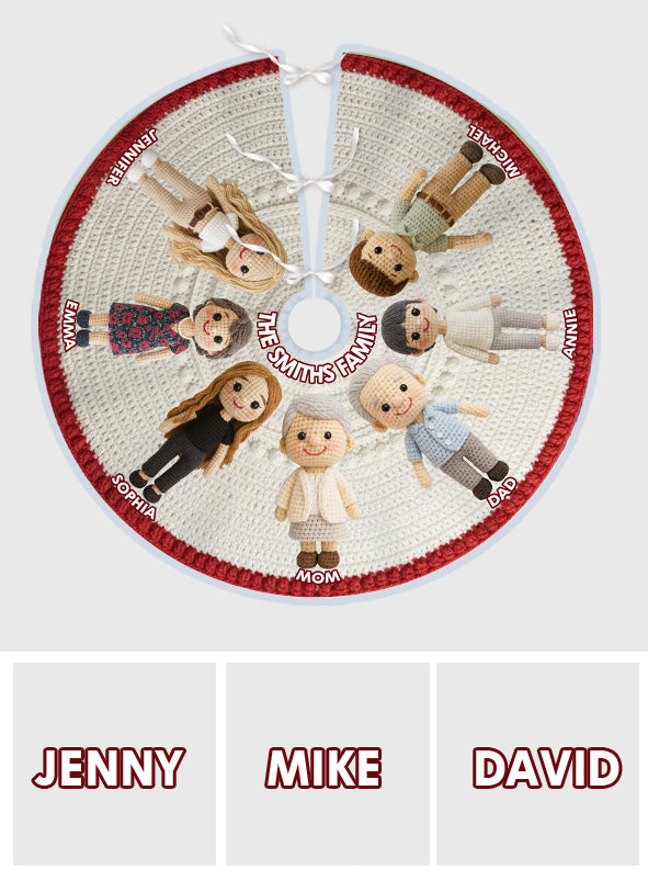 Merry Christmas 2025 - Personalized Family Tree Skirt