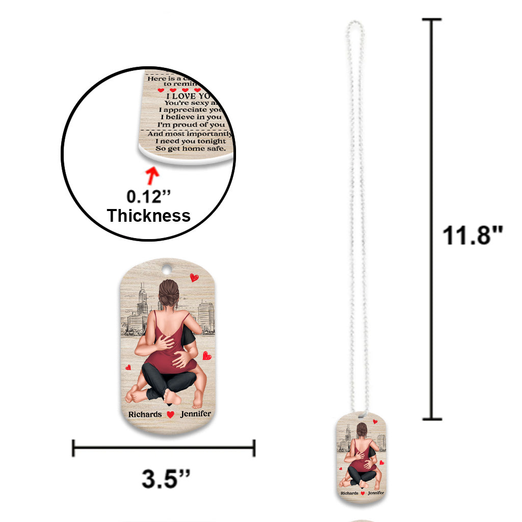 Ich brauche dich heute Abend, also komm gut nach Hause – Personalisierter Autoanhänger für Paare