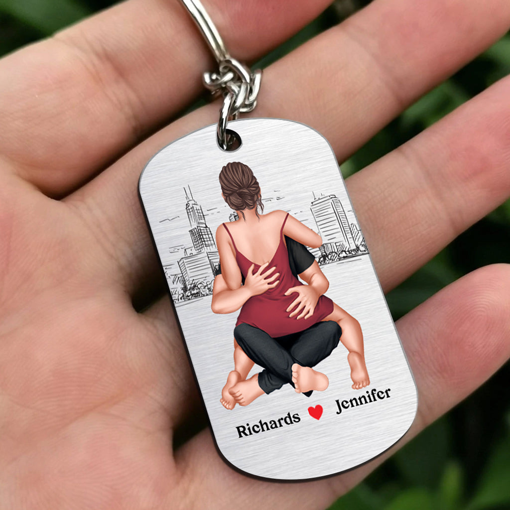 Ich brauche dich heute Abend, also komm gut nach Hause – Personalisierter Edelstahl-Schlüsselanhänger für Paare