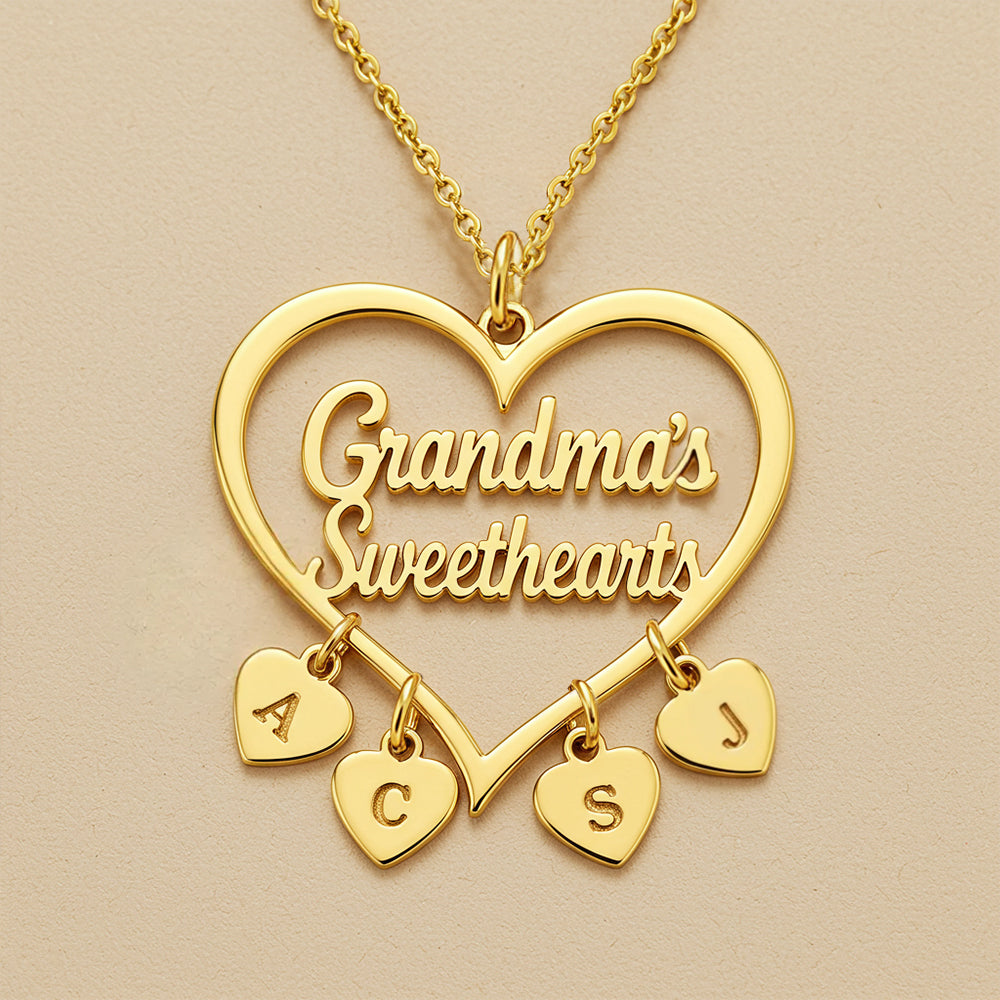 Grandma's Sweethearts - Personalized Grandma Necklace with Charms