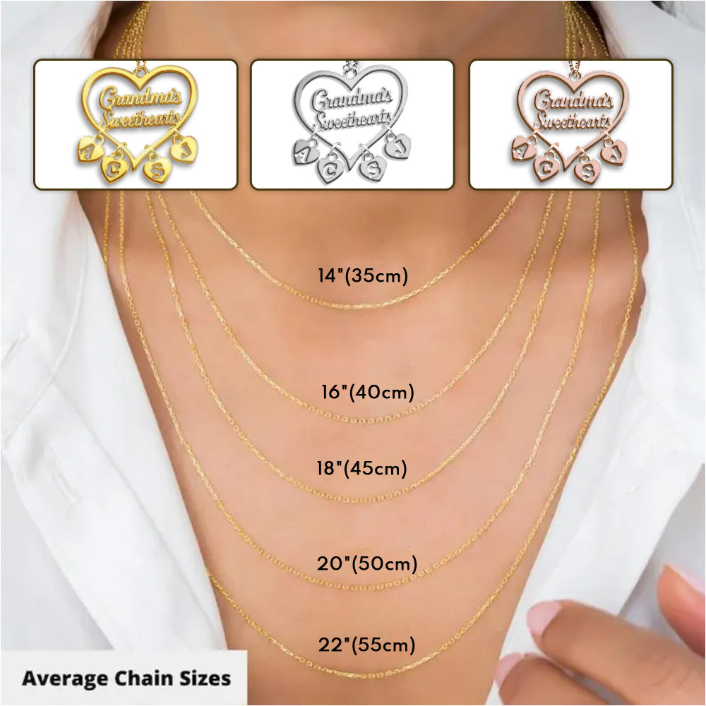 Grandma's Sweethearts - Personalized Grandma Necklace with Charms