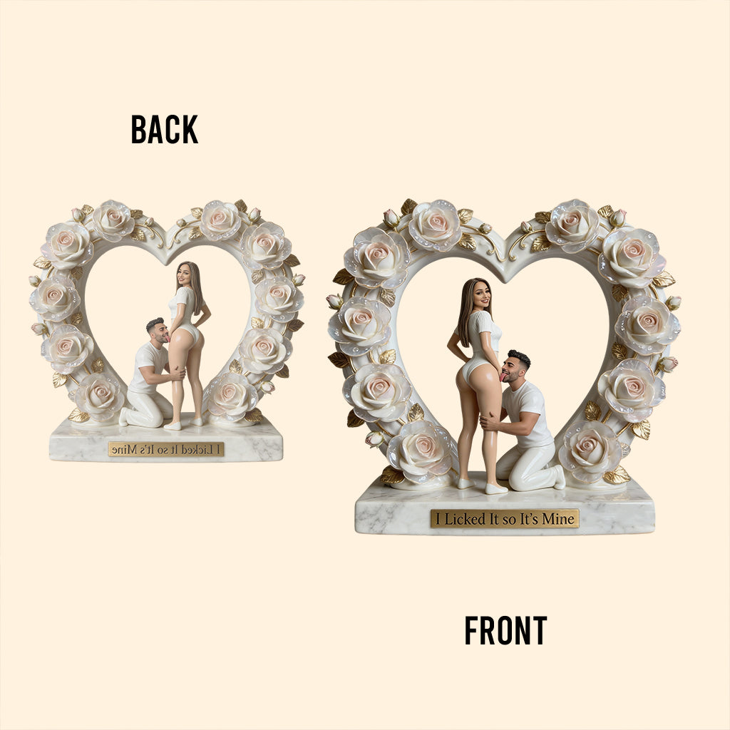 Ich hab's abgeleckt, also gehört's mir – personalisierte Acrylplakette in Pärchenform