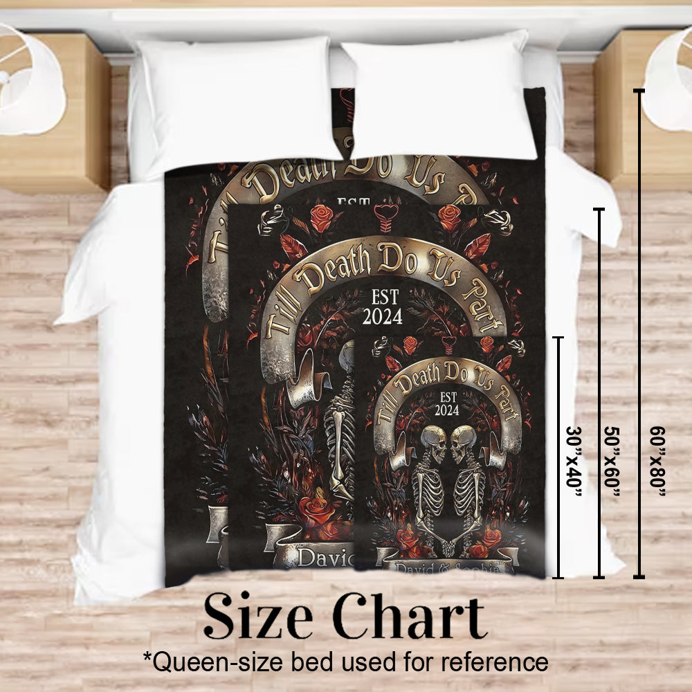 Bis dass der Tod uns scheidet – Personalisierte Pärchendecke