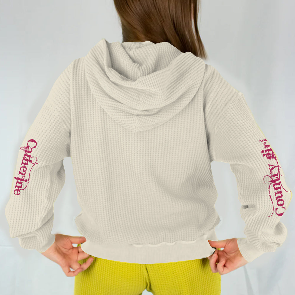 Country Girl – Personalisierter Jagd-Waffel-Hoodie
