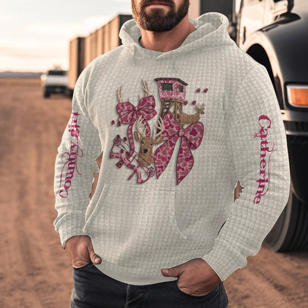 Country Girl – Personalisierter Jagd-Waffel-Hoodie