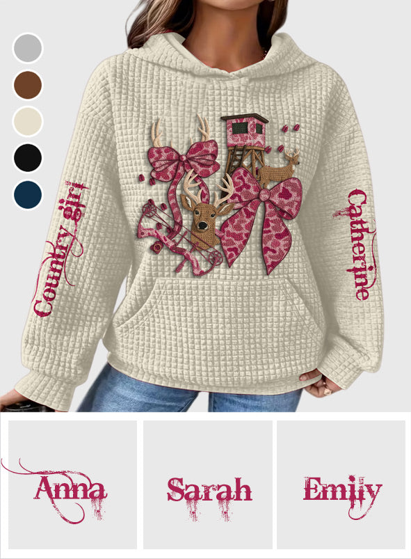 Country Girl – Personalisierter Jagd-Waffel-Hoodie