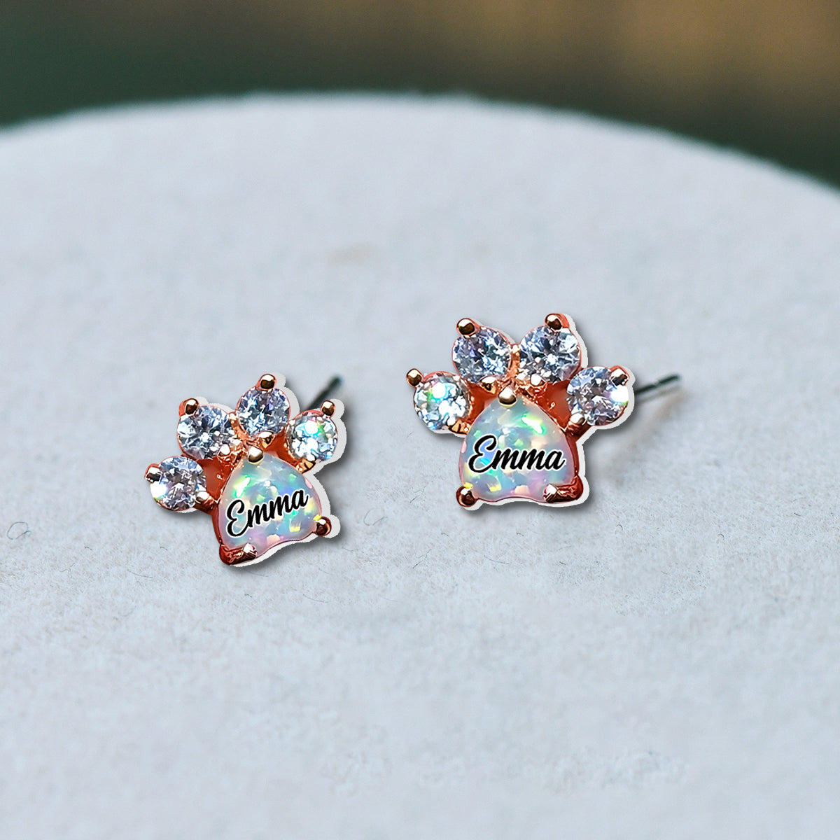 Schmuck mit Hundepfoten – Personalisierte Hunde-Ohrstecker