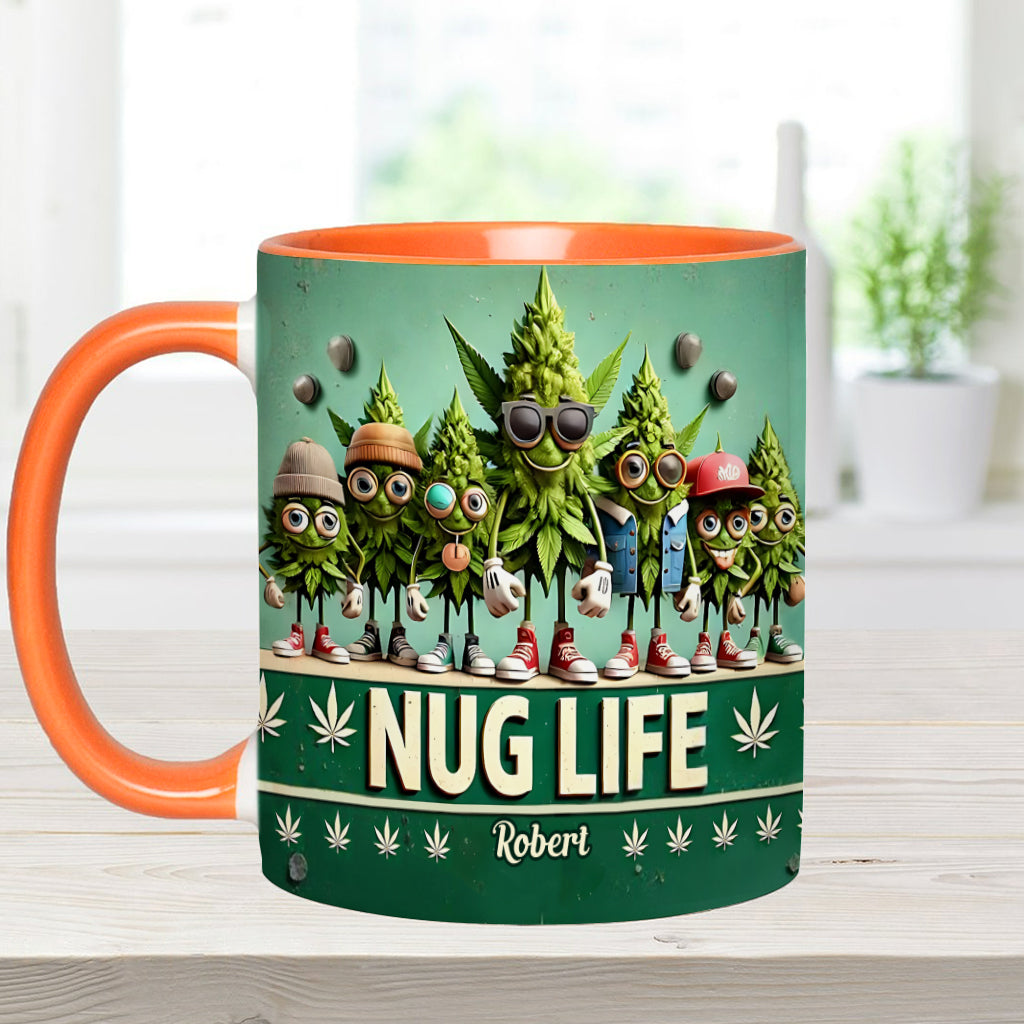 Nug Life – Personalisierter Becher mit Cannabis-Akzent