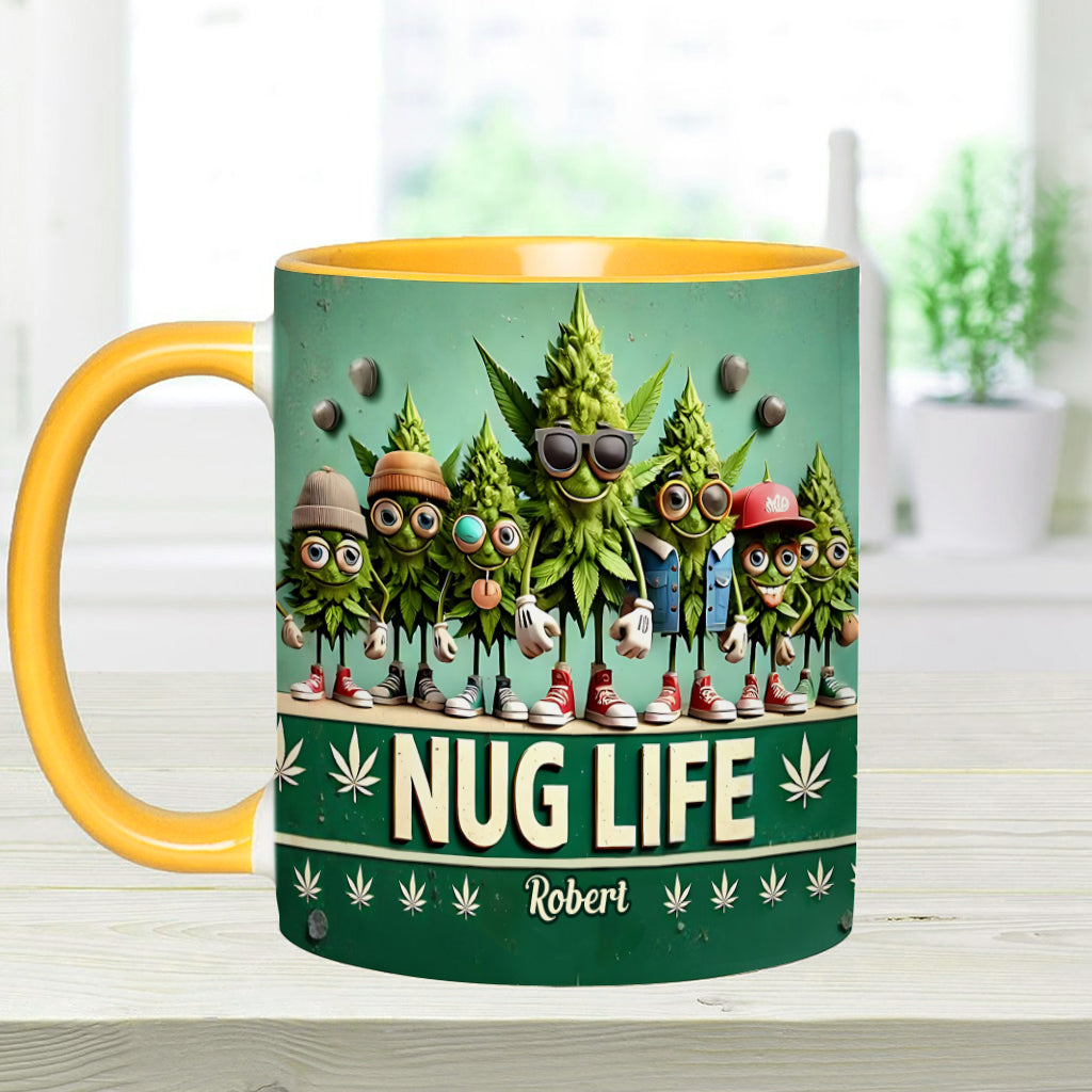 Nug Life – Personalisierter Becher mit Cannabis-Akzent
