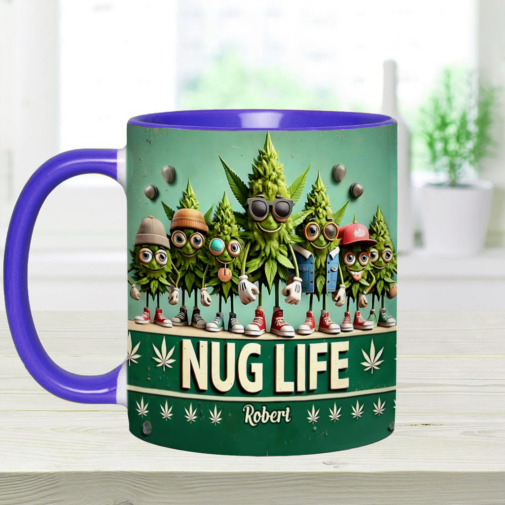 Nug Life – Personalisierter Becher mit Cannabis-Akzent