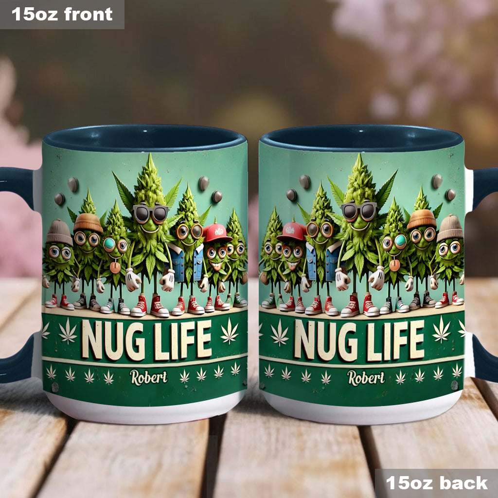 Nug Life – Personalisierter Becher mit Cannabis-Akzent