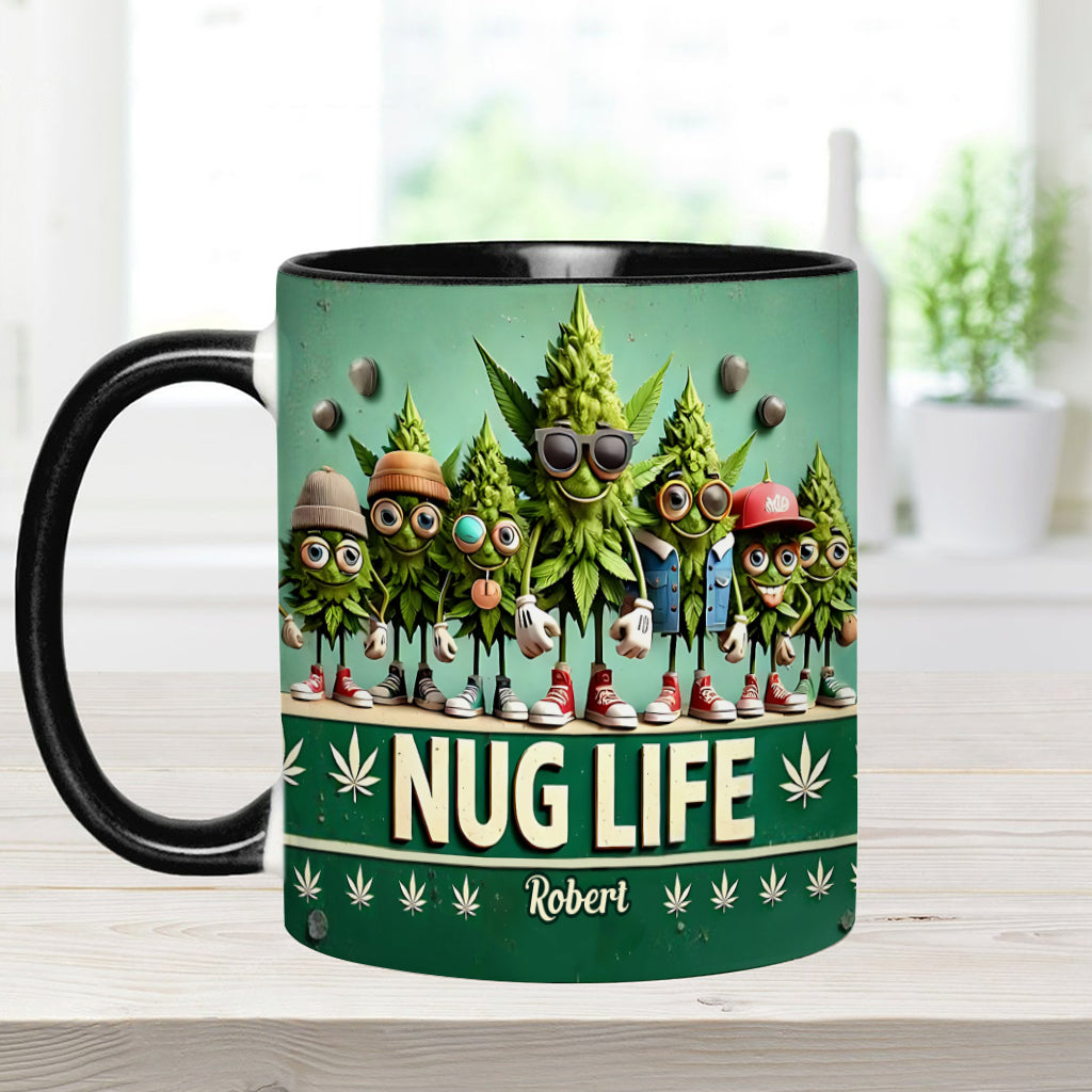 Nug Life – Personalisierter Becher mit Cannabis-Akzent