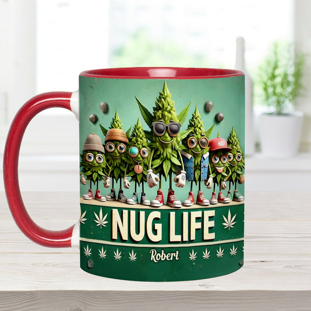 Nug Life – Personalisierter Becher mit Cannabis-Akzent