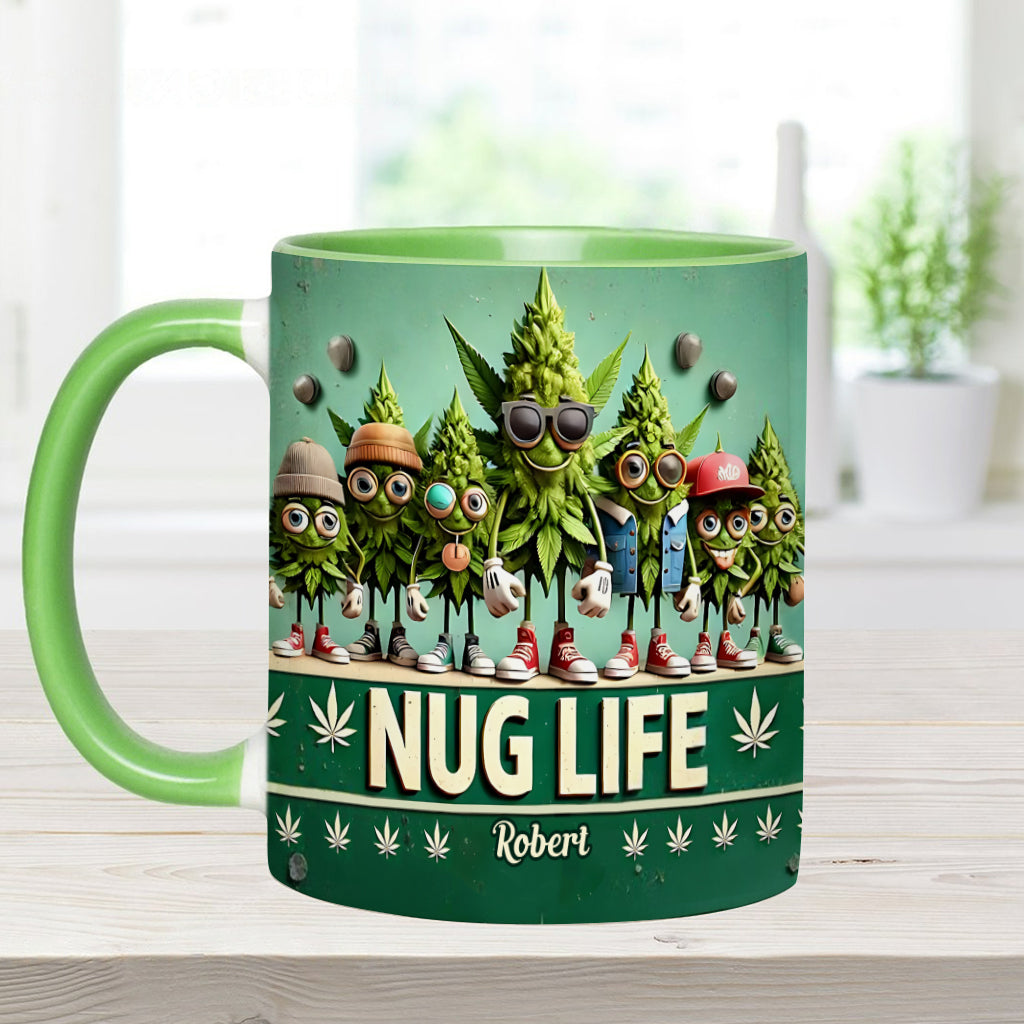 Nug Life – Personalisierter Becher mit Cannabis-Akzent