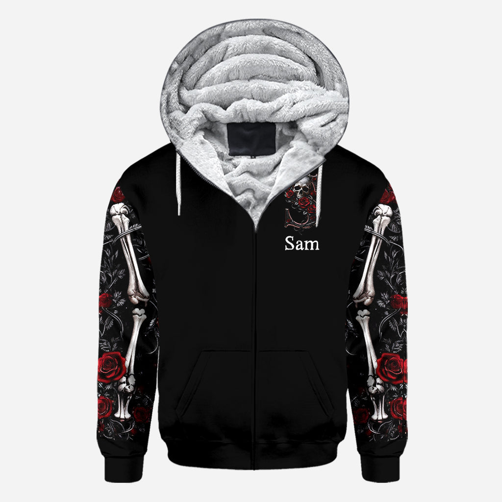 Rose & Skull – Personalisiertes Shirt mit Totenkopf-Allover-Print