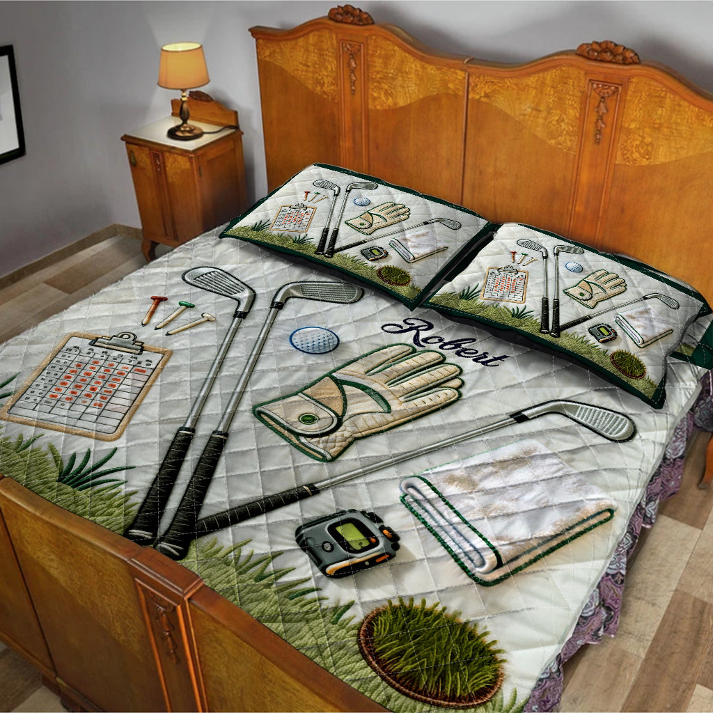 Live Love Golf - Personalized Golf Quilt Set