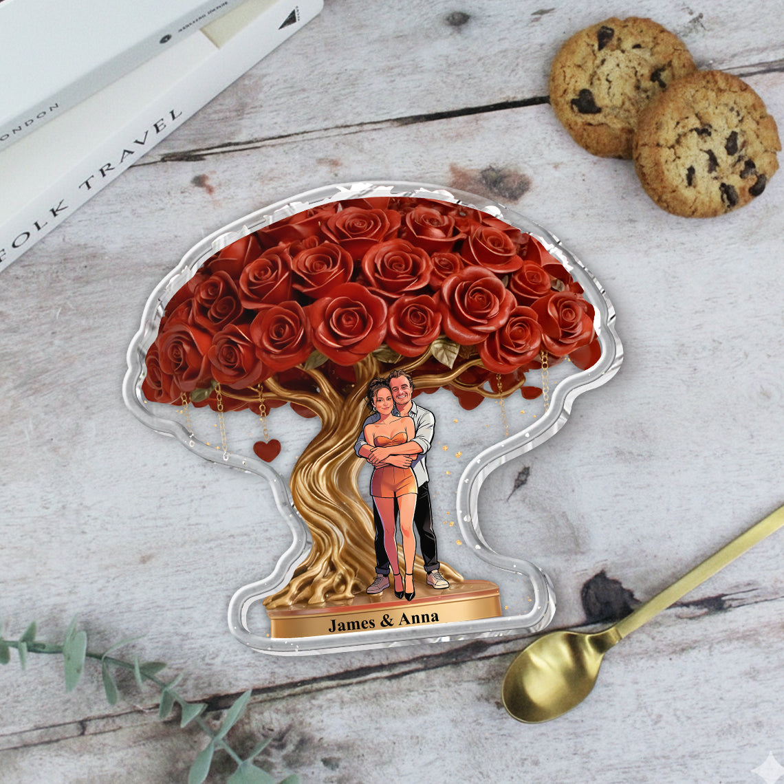 Individuell gestaltbare Ablage für Paare mit Foto – Personalisierte Ablage für Paare