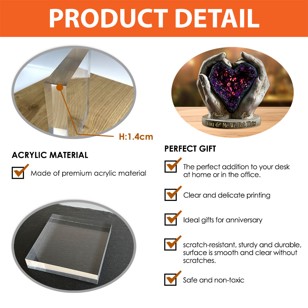 We Got This - Personalized Couple Custom Shaped Acrylic Plaque