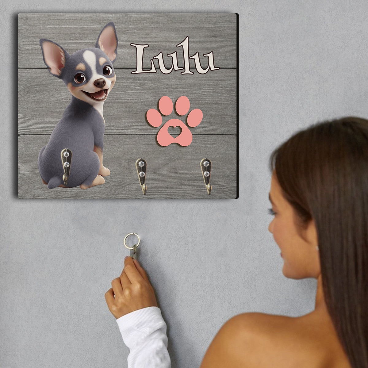 Custom From Any Photos - Personalized Dog Custom Shaped Hanging Rack
