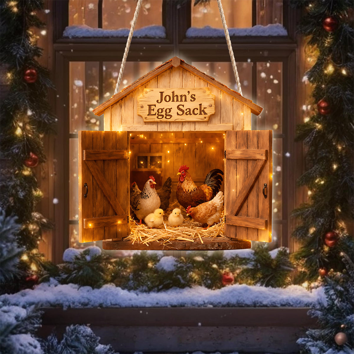 Eiersack, Geschenk für Landwirte – Personalisiertes LED-Licht-Acrylschild für Landwirte