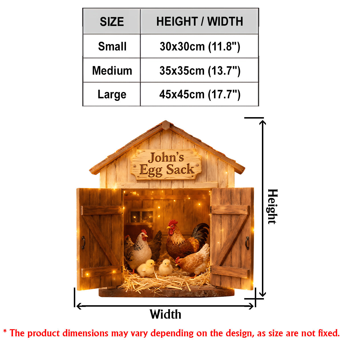 Eiersack, Geschenk für Landwirte – Personalisiertes LED-Licht-Acrylschild für Landwirte
