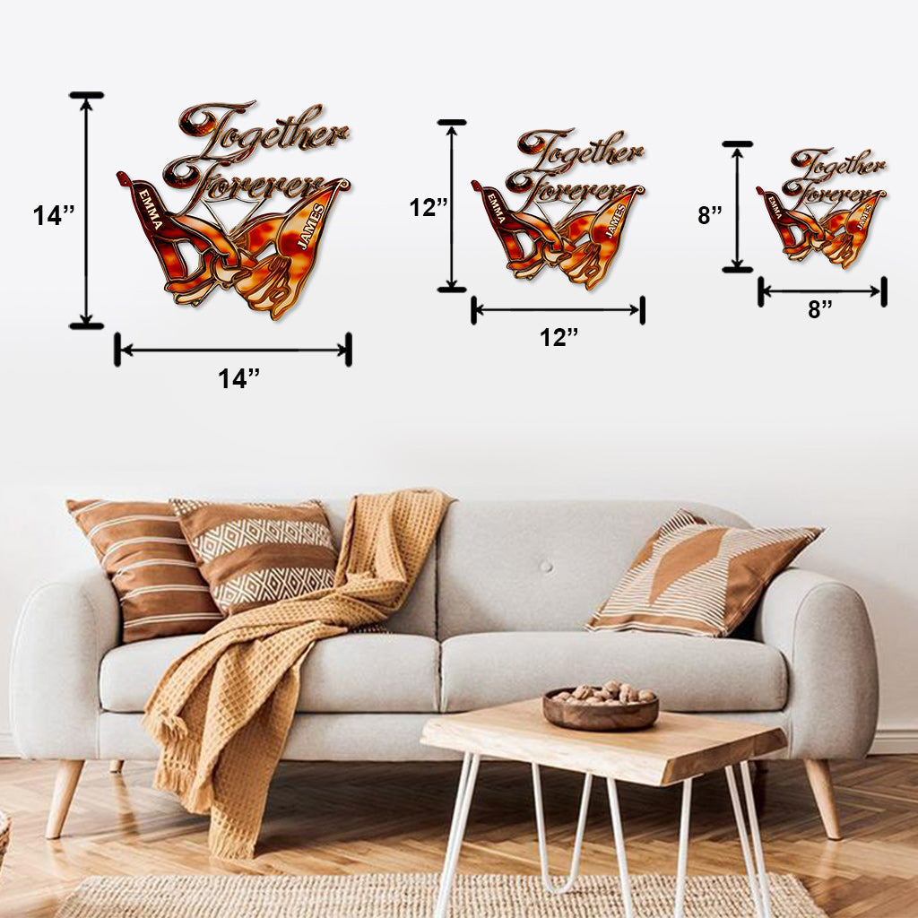 Für immer zusammen - Personalisiertes Metallschild für Paare