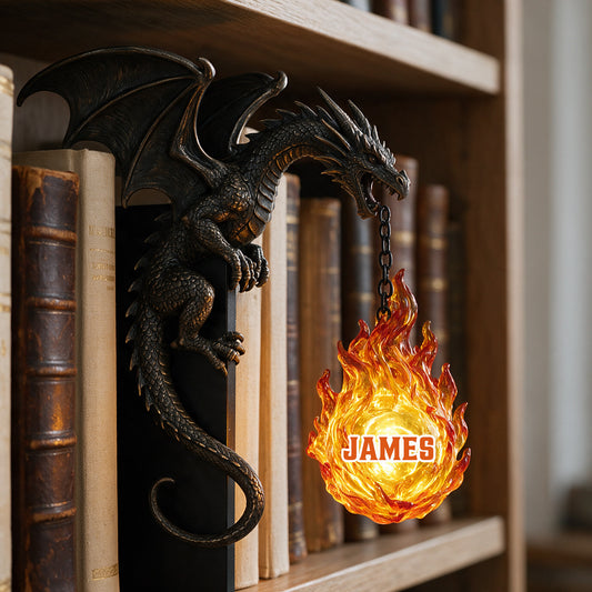 Dragon Lovers Gift - Personalized Dragon Bookshelf Lamp