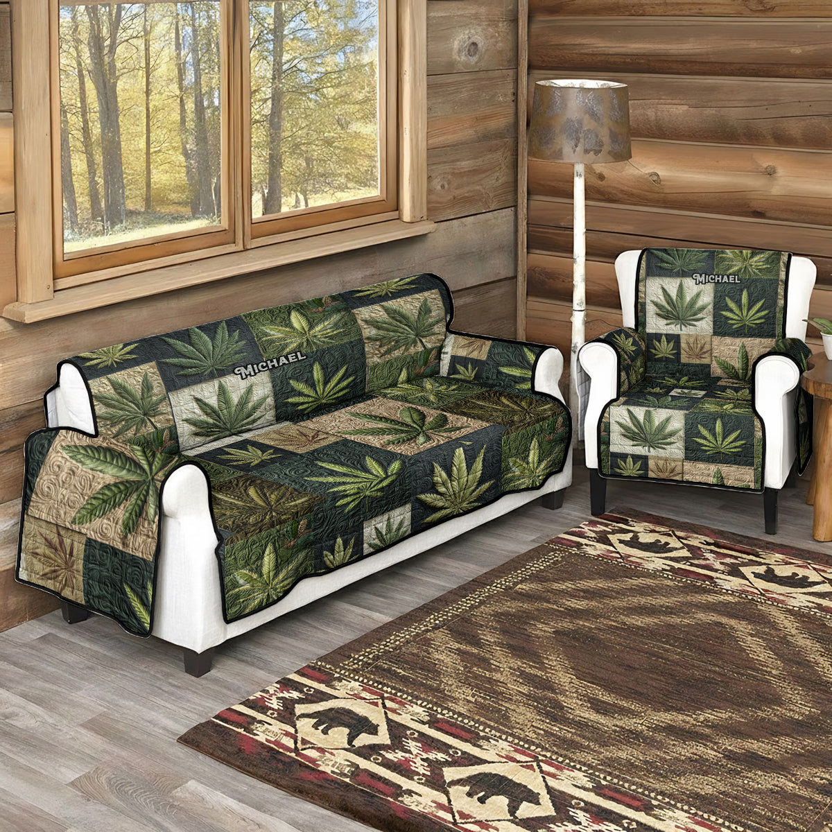 I Like Big Buds - Personalized Weed Quilted Sofa/Couch Cover