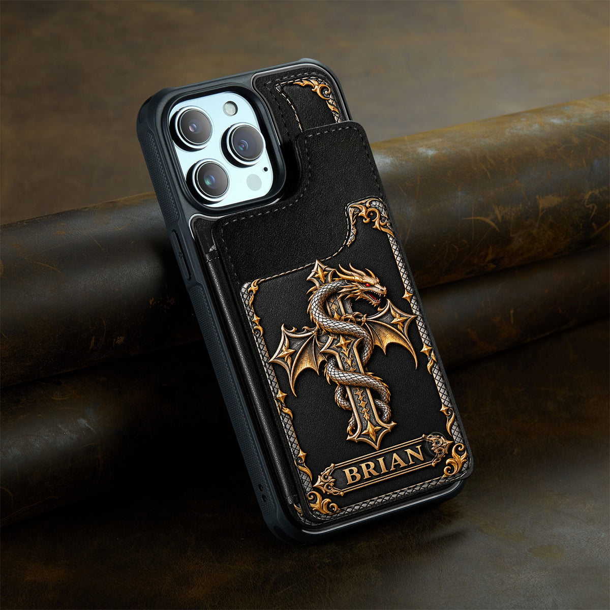 Faith & Fire - Personalized Dragon Fully Printed Wallet Phone Case