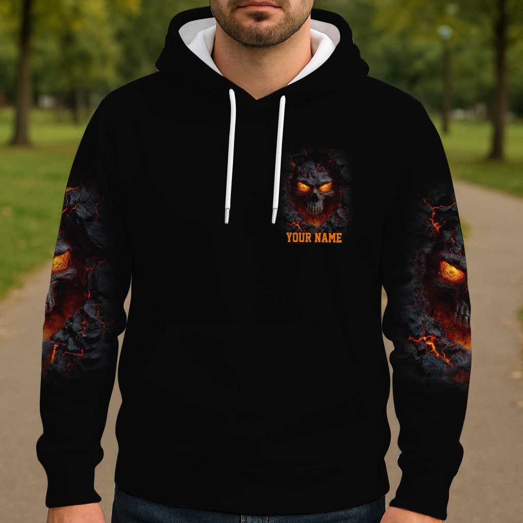 Feuerschädel – Personalisiertes Totenkopf-Shirt