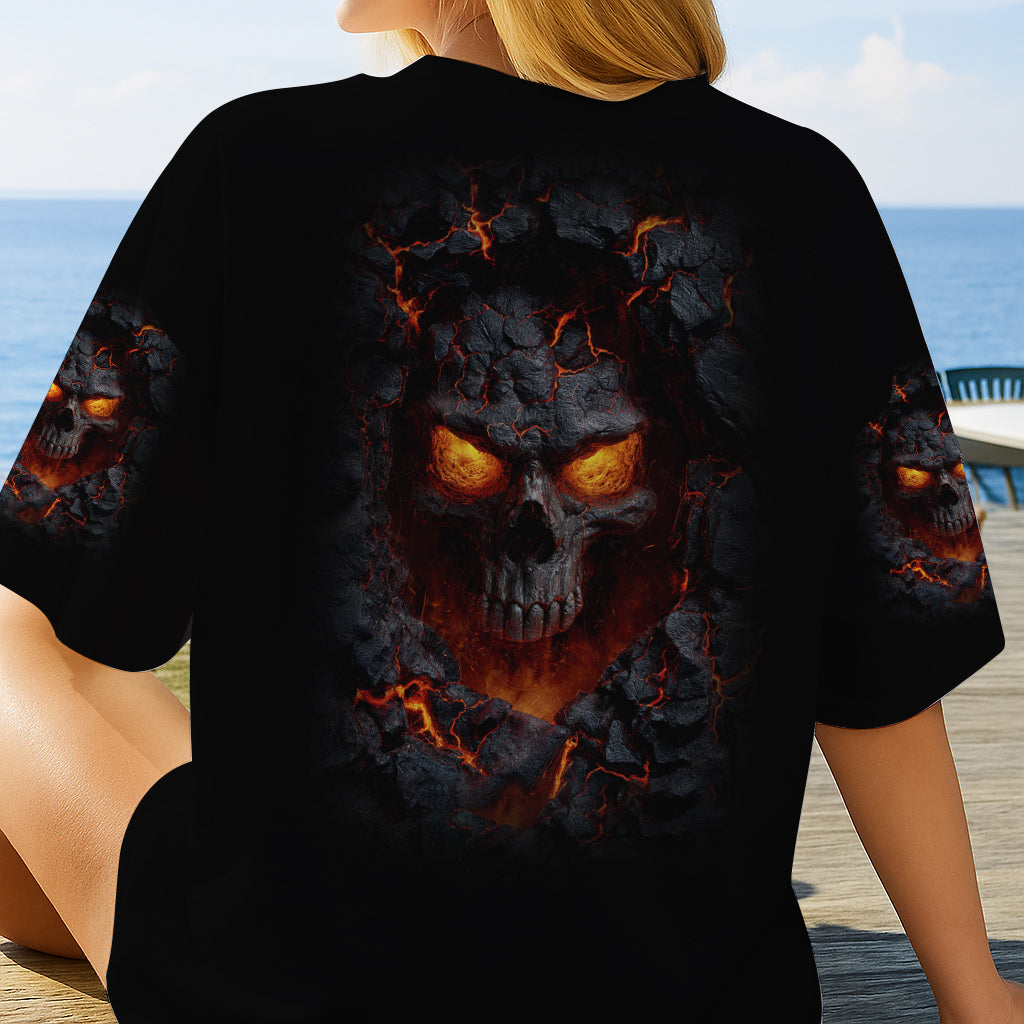 Feuerschädel – Personalisiertes Totenkopf-Shirt
