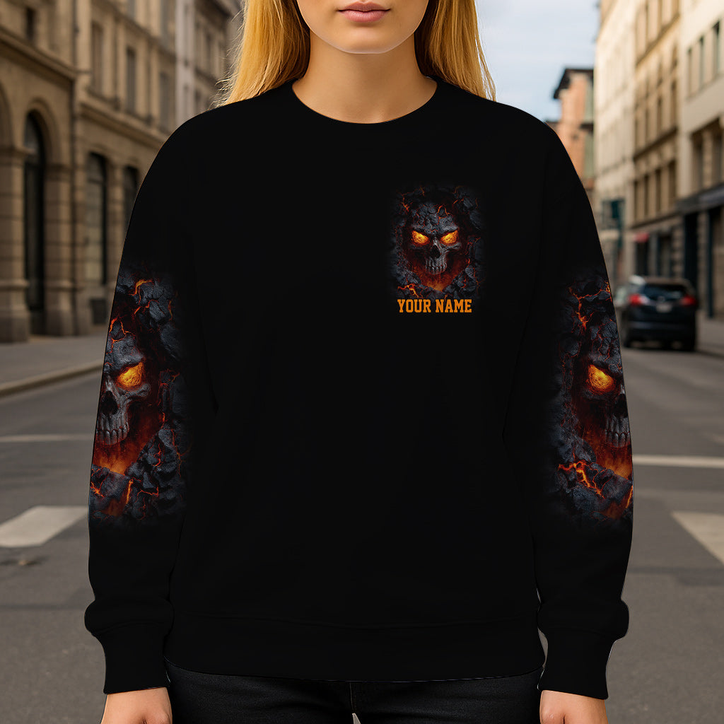 Feuerschädel – Personalisiertes Totenkopf-Shirt