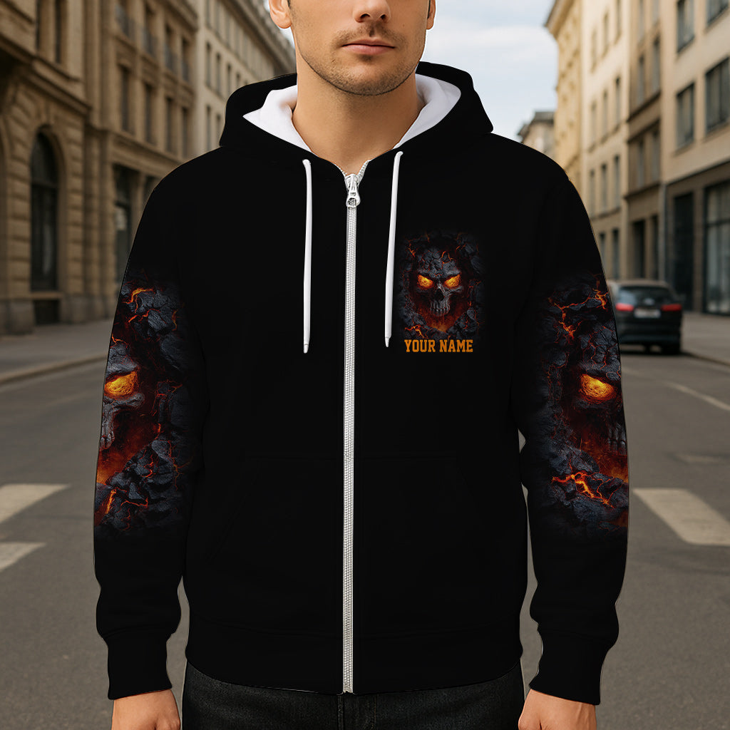 Feuerschädel – Personalisiertes Totenkopf-Shirt