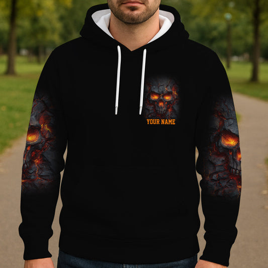 Feuerschädel – Personalisiertes Totenkopf-Shirt