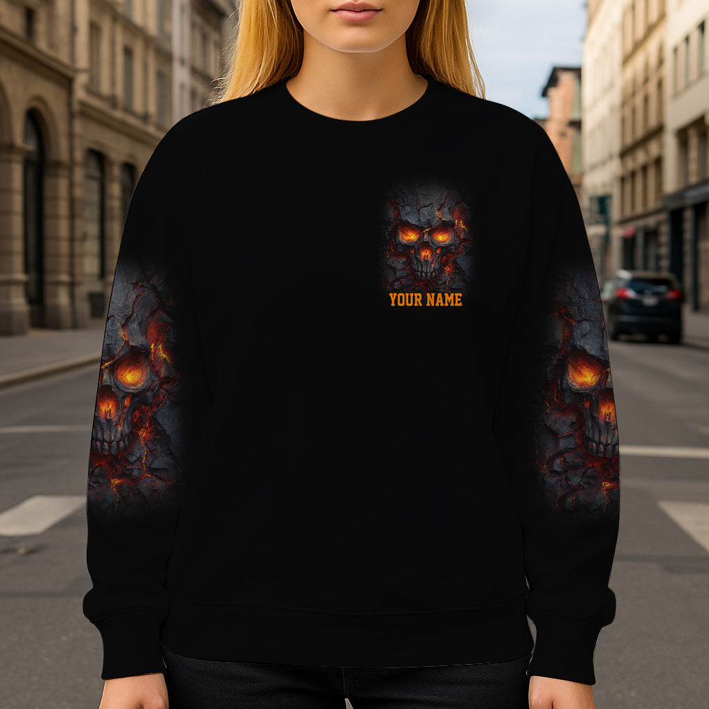 Feuerschädel – Personalisiertes Totenkopf-Shirt