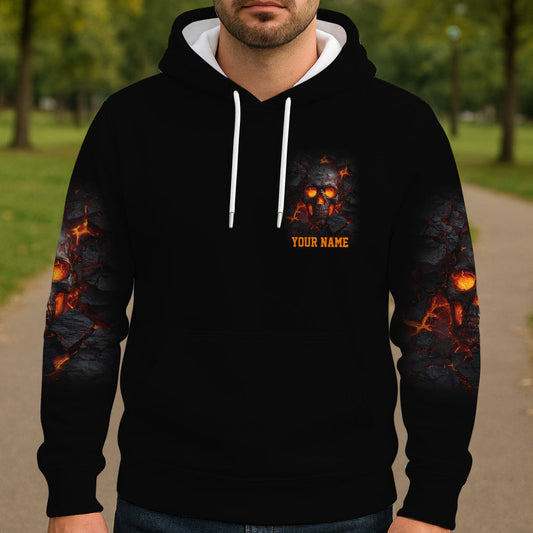 Feuerschädel – Personalisiertes Totenkopf-Shirt