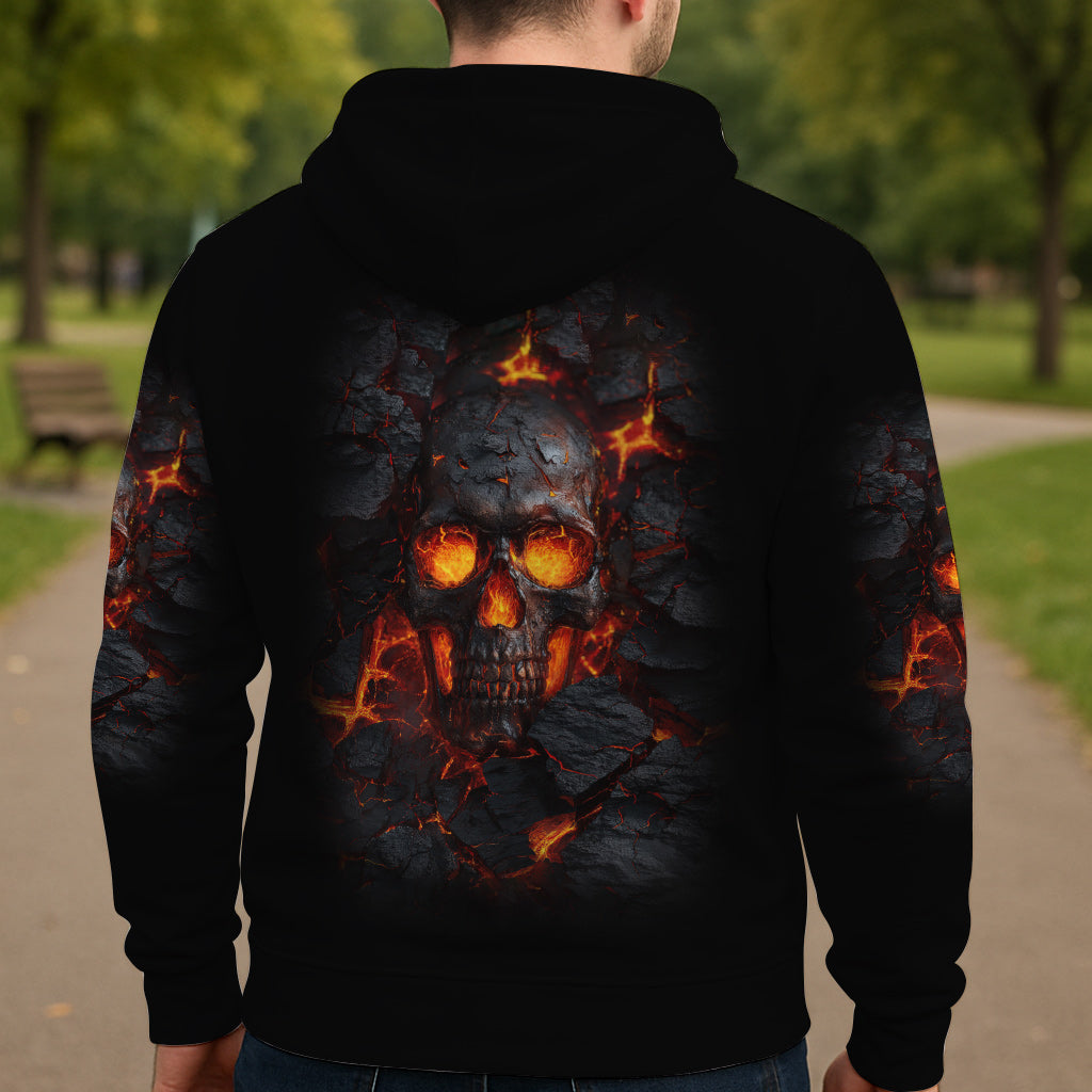 Fire Skull - Personalized Skull All Over Shirt