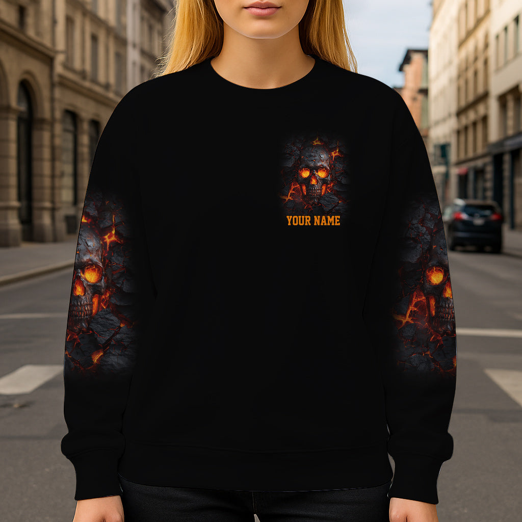 Fire Skull - Personalized Skull All Over Shirt