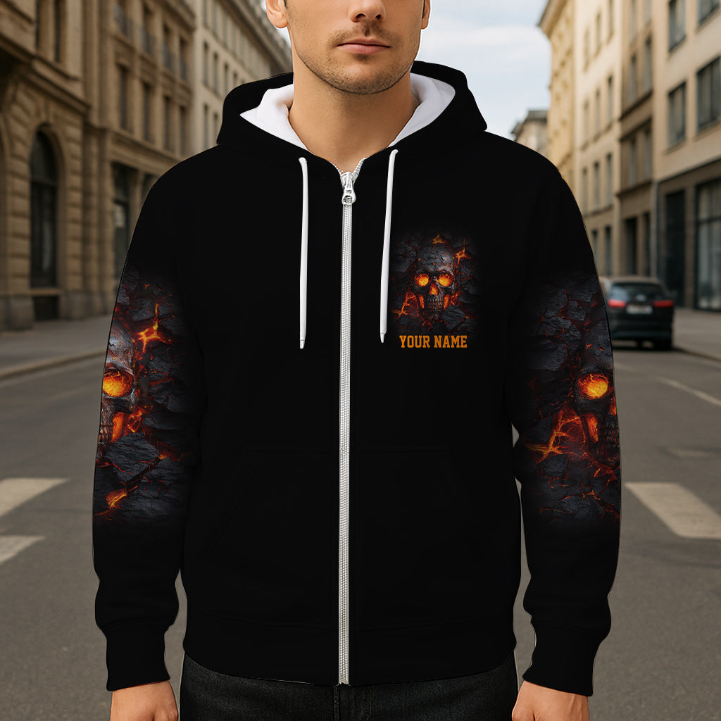 Fire Skull - Personalized Skull All Over Shirt