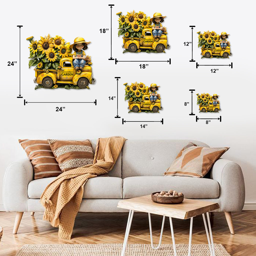 Und in den Garten gehe ich, um meinen Verstand zu verlieren - personalisiertes Gartenschild aus Metall