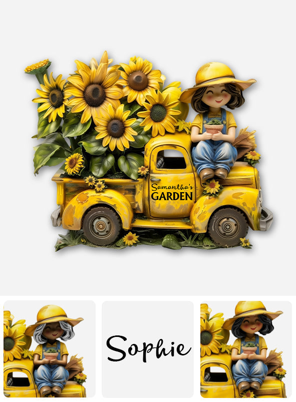 Und in den Garten gehe ich, um meinen Verstand zu verlieren - personalisiertes Gartenschild aus Metall